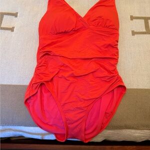 Vibrant Red One Piece Swimsuit